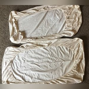 Two Avocado Green Mattress Co Organic Waterproof Crib Mattress Pads